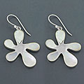 Review on abstract Modern Fine here Sterling Silver Mother of Pearl Abstract Flower Earrings (Indonesia)