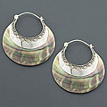 Sterling Silver Rainbow Abalone Earrings (Indonesia)