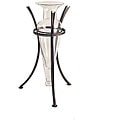 Clear Amphora Vase with Wire Stand