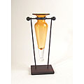 Amber Amphora Vase with Stand