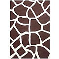 Hand-tufted Giraffe Wool Rug (8' x 10'6)