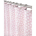 Pink and White Daisies Canvas Shower Curtain