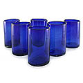 Set of 6 'Solid' Drinking Glasses (Mexico)
