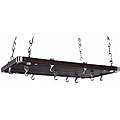 Rectangular Espresso Wood Ceiling Rack