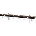 Dual-track Espresso 36-inch Kitchen Wall Rack
