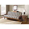 Indigo Stripe Futon Slipcover with Back Zipper