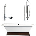 Tella Wood Plinth and Tub with Floor Faucet Package