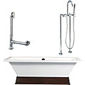 Tella Wood Plinth and Tub with Floor Faucet Package