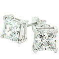 14k Gold over Sterling Silver CZ Stud Earrings