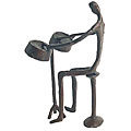 Drum Player Cast Bronze Statuette