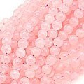 Rose Quartz Gemstone 6-mm Round Pink Beads