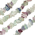 Purple and Green Fluorite Chip 5-10-mm Beads (35-inch strand)