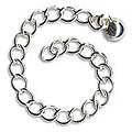 Silverplated 3-inch Chain Necklace Extenders (Case of 10)