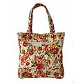 Review on Large Yellow here American Mills Quilted Gold Floral Large Tote