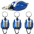 Retractable Key Ring LED Lights with Belt Clip (Set of 3)