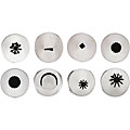 Stainless Steel 8-piece Decorating Tubes