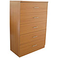 Tiffany Light Cherry 5-drawer Jumbo Dresser