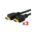 Black 10-foot M/ M HDMI Cable (Set of 3)
