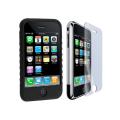 Eforcity Black Silicone Case/ Screen Guard for Apple iPhone Gen1