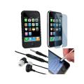 Eforcity Stylus/ Headset/ Black Case/ Protector for iPhone 3G/3GS