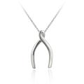 Sterling Silver Polished Wishbone Necklace