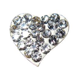 Sterling Silver Crystal Heart Earrings