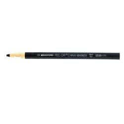Sanford Peel-Off China Black Markers (Pack of 12)