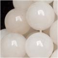 White Jade Serpentine Round Beads Strands (Pack of 2)