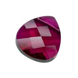 Ruby Austrian Crystal 6012 14x15mm Flat Briolette Pendant Beads (Pack of 2)