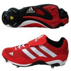 Adidas Classic Men's Red Pro Baseball/ Softball Shoes 