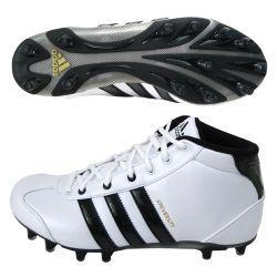 Adidas University LE Mid Men's White/ Black Football Cleats