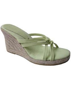 Tommy Bahama No Knotsense Green Wedge Sandals