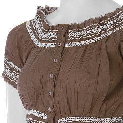 Cute Options Junior's Smocked Peasant Blouse