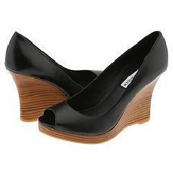 Steve Madden Segment Black Leather Sandals