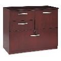 Mayline Veneer 4-Drawer Combination File-Cherry