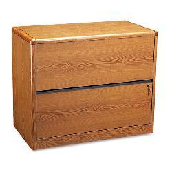 HON 10700 Series 2-Drawer Lateral File Cabinet - Oak