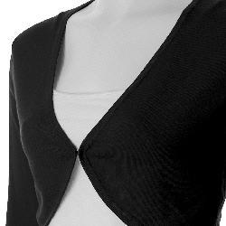 Sangria Women's 3/4-sleeve Cropped Bolero Sweater