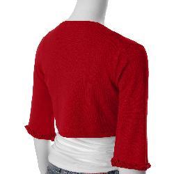Sangria Women's 3/4-sleeve Cropped Bolero Sweater