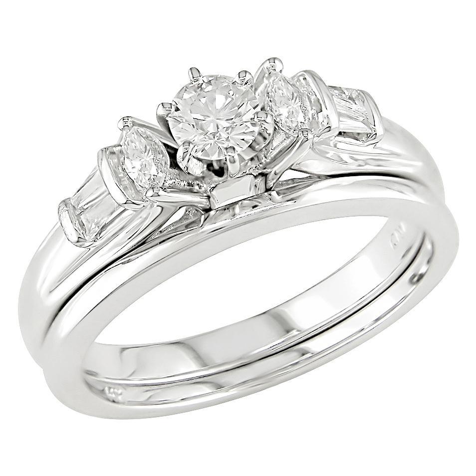 14k White Gold 1/2ct TDW Diamond Bridal Set (H-I, I1)