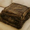 Oversize Faux Fur Coyote Throw Blanket