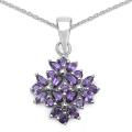 Sterling Silver Genuine Amethyst Necklace