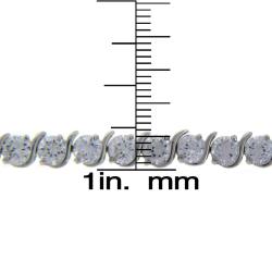Sterling Silver Cubic Zirconia 'S' Line Bracelet