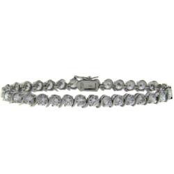Sterling Silver Cubic Zirconia 'S' Line Bracelet