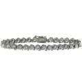 Sterling Silver Cubic Zirconia 'S' Line Bracelet