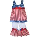 AnnLoren Girl's Patriotic 4th of July Boutique Shirt/ Pants Set