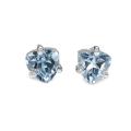 Sterling Silver Trillion-cut Blue Topaz Stud Earrings