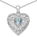 Sterling Silver Sky Blue Topaz Necklace