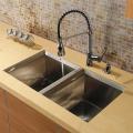 Vigo Undermount Stainless Steel Kitchen Sink, Chrome Faucet and Dispenser