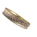 14k Goldplated Tricolor Diamond Flex Bangle Bracelet (Mexico)