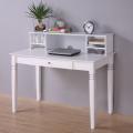 Details on Wooden desk White Solid Wood Desk with Hutch